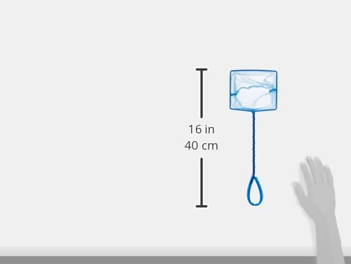 Marina 6-Inch Blue Fine Nylon Net with 12-Inch Handle, Aquarium Maintenance Tool, Blue, 11276