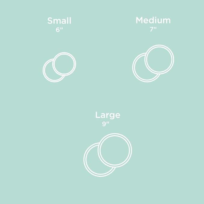 Waggo Habit Silicone Dog Placemat – Set of 2 Modern Heavyweight Silicone Dog Food Mats, Dishwasher Safe, Non-Slip, Solid Color – White (Large, 9")