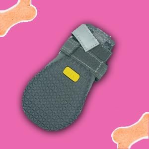 Dog Boots – Breathable Paw Protectors, Anti-Slip Sole (4 Pack, Size 3, Army Grey), for Medium Dogs | Hiking, Hot Pavement & Winter Snow | Adjustable Straps with Reflective Safety Design