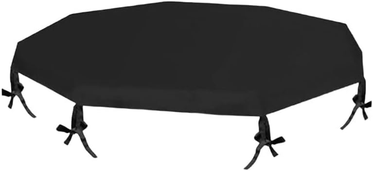 Minhe Octagon Dog Playpen Canopy Cover | Weatherproof Sun & Rain Shade for Pet Cage | Adjustable 65cm Diameter Protective Top for Outdoor Enclosures(Black)