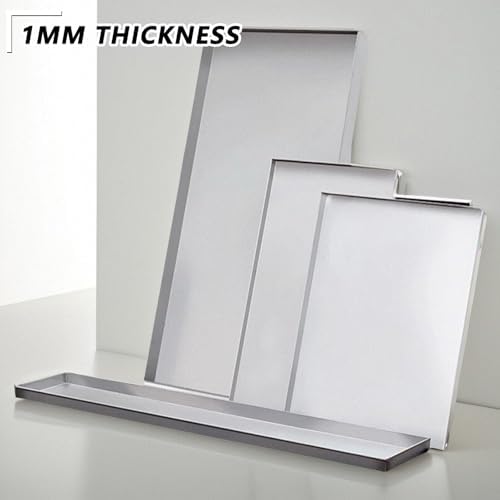 Oil Drip Tray & HVAC Drain Pan – 304 Stainless Steel 0.8mm Tray for Dog Crate Liners & AC Unit Leakage Without Drain Port（90x90cm(36x36in)）