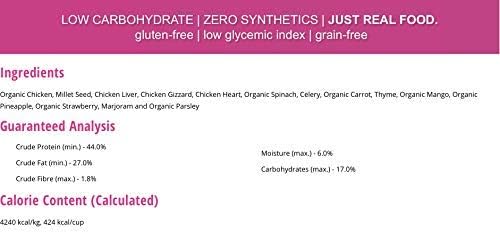 Smack Pet Food Organic Raw Dehydrated Dog Food Grain-Free, Gluten-Free, Raw Food for Dogs (Chunky Chicken, 8.8 Ounce)