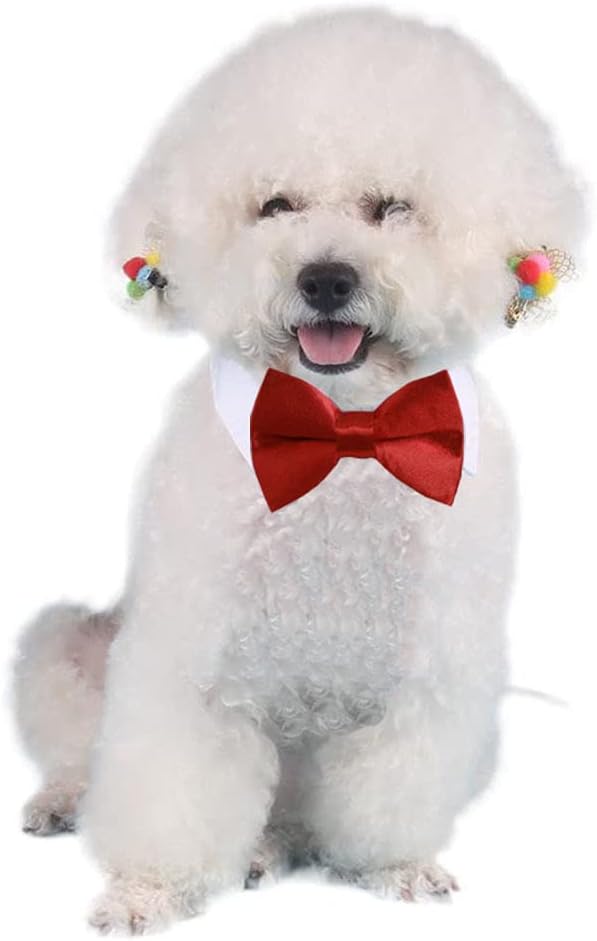 4 Pieces Pets Dog Cat Bowtie Pet Costume Adjustable Formal Necktie Collar for Cats Small Dogs Puppy Grooming Accessories