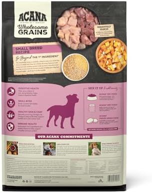 ACANA Dry Dog Food Small Breed Recipe Real Chicken Eggs, 11.5lb Bag | Made in the USA, Includes Probiotics, Omega-3 Fatty Acids, Free-Run Poultry, Small Breed Dogs, Global Quality Ingredients