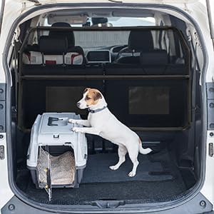 Dog Car Barrier for SUVs, 50" Wide Car Divider with See-Through Net Mesh, for Small Trucks and Cargo Area, SUVs & Mid-Sized Vehicle, SUV Dog Barrier Escape-Proof, Universal-Fit Pet Divider Gate