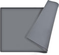 Dog Food Mat,Silicone Waterproof Food Tray,Non Slip Pet Bowl Mats Placemat,0.8" Raised Edge,Suitable for Most Small and Medium Sized Pets,28" x 18"