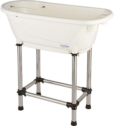 Dog Grooming Plastic Free Standing Bathtub for Small & Medium Sized Pets, for Indoor & Outdoor