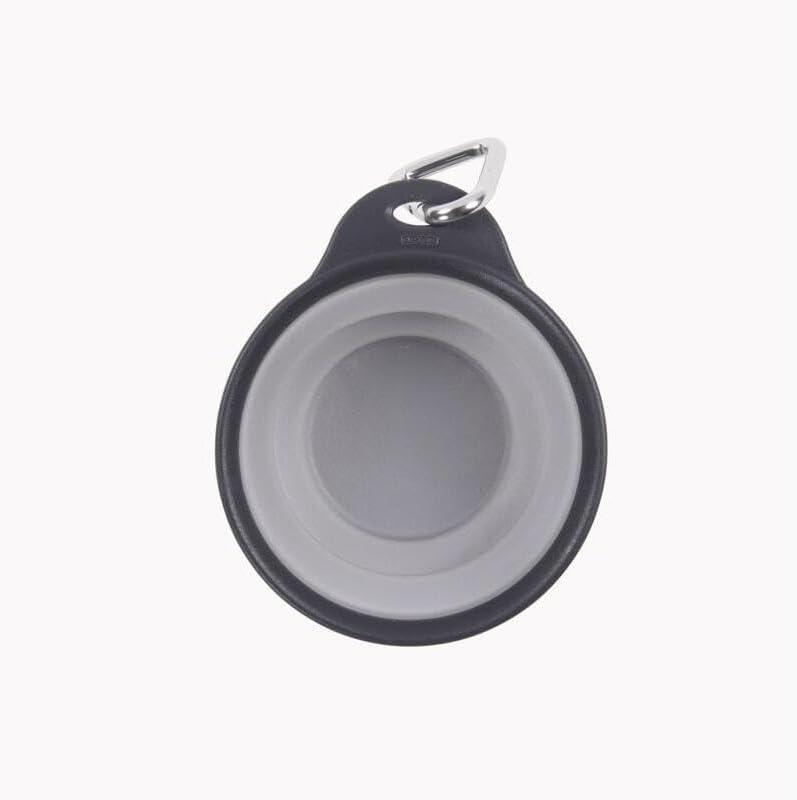 Dexas Pets Collapsible Travel Cup, Small/1 Cup Capacity, Light Gray