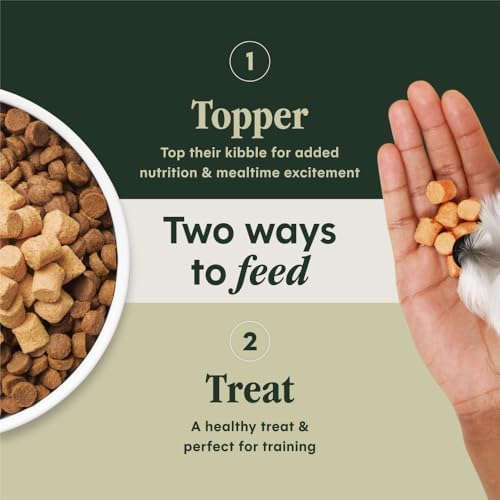 Instinct Freeze Dried Mixers, Dog Food Toppers, Gut Health, 5.5 oz. Bag | Freeze-dried raw meal topper or treat, functional whole foods, fiber, and probiotics for digestive support