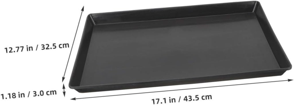 Dog Crate Tray Leakproof Plastic Replacement for Bird Cages and Small Pet Crates Versatile Multi-Purpose Tray for Black