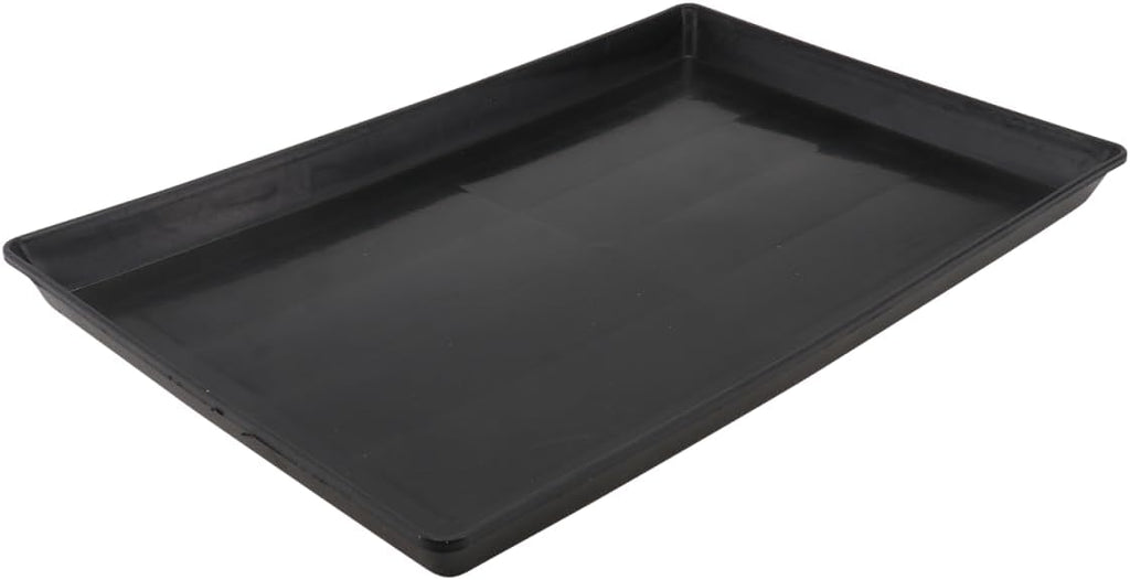 Kisangel Pet Cage Tray Plastic Dog Crate Tray Replacement Pan for Cat Crate Small Animal Cage Leakproof Stain and Odor Resistant Easy Clean Black 16.92 X 12.79 X 0.98 in