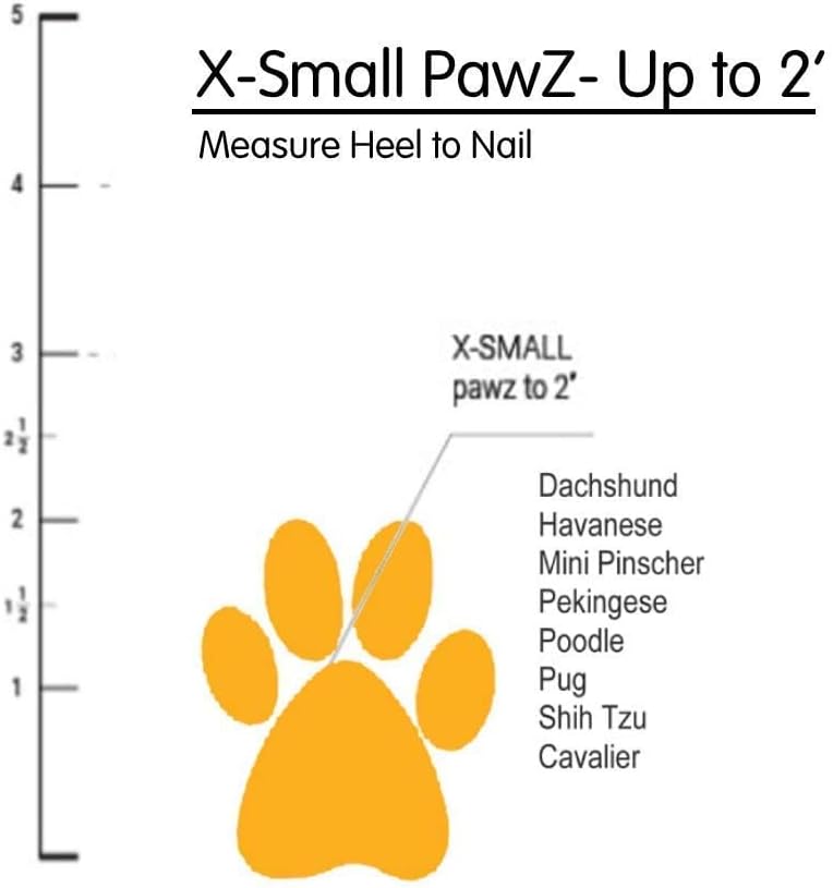 PawZ Dog Boots X-Small | 24 Booties Orange and Black