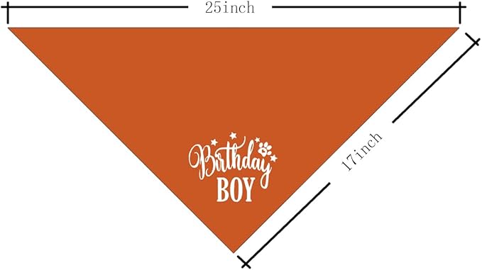 Birthday Boy Dog Bandanas - Boys' Dog Birthday Scarf for Small & Medium Dogs