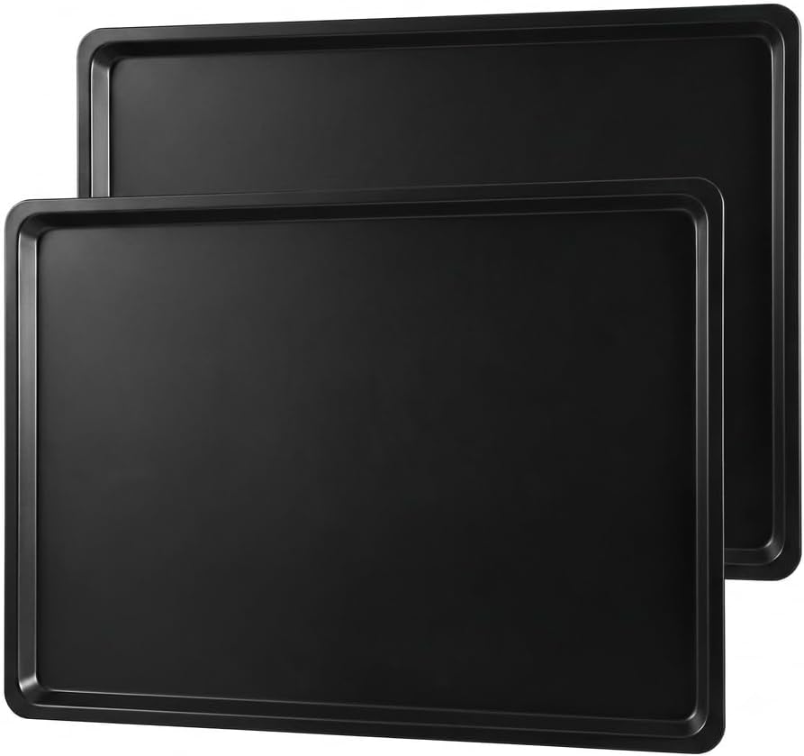 Replacement Tray for 64 Dog Crates, 2 Pack Black, Leak-Proof Plastic, 31.5 x 27.6 Inch, Deep Edge, Easy to Clean