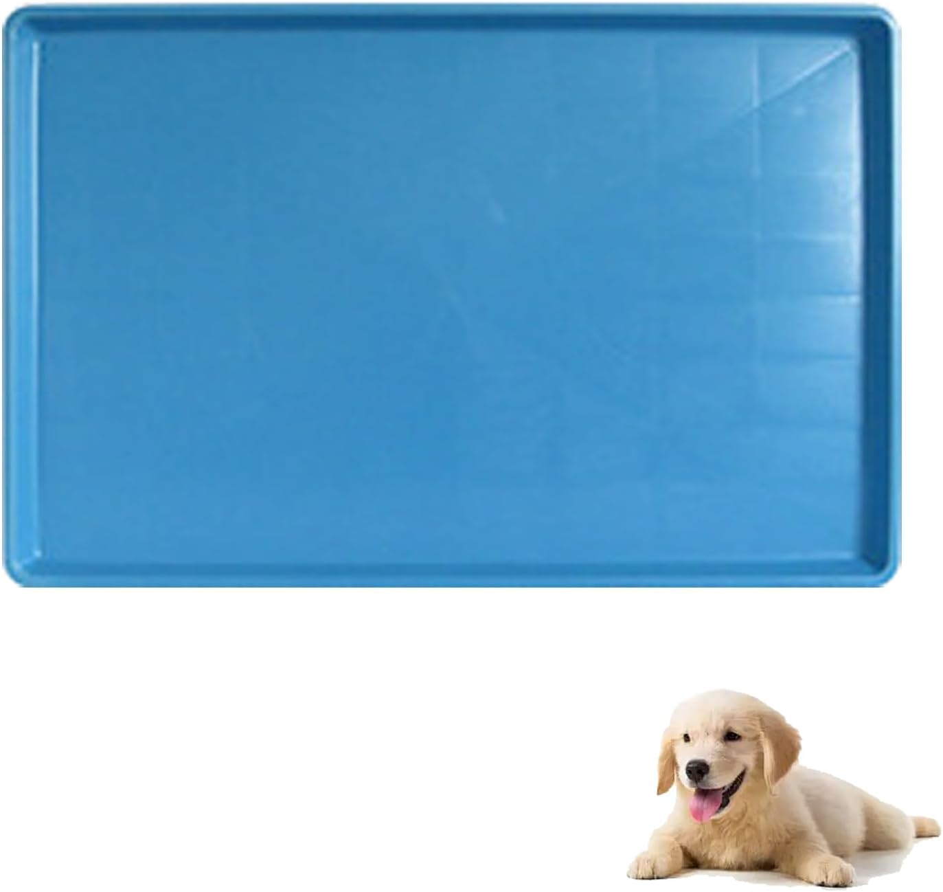 Dog Crate Pan Replacement Bottom Tray for Pet Cages Crates Avoid Water or Food Spilling Out Dishwasher Safe Blue 22.8" LX16.3 WX1.2 H