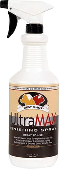 Best Shot UltraMAX Pro Finishing Spray, Ideal Detangler Spray for Pets, Hydrating and Soothing Pet Grooming Spray, for Dogs and Cats, 34 Oz. | Sweet pea scent, alcohol-free, adds sheen, detangles, hydrates and reduces static