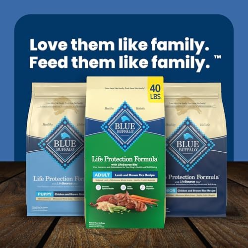 Blue Buffalo Life Protection Formula Lamb Adult Dry Dog Food, 40 lb | Real Lamb #1 Ingredient, Supports Immunity with Antioxidant-Rich LifeSource Bits, Promotes Healthy Muscle Development