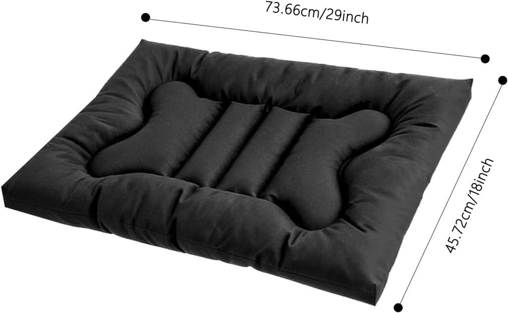 Chew Proof Dog Crate Pad, Indestructible Durable Dog Bed for Aggressive Chewers, Machine Washable Waterproof Kennel Pad for Small Medium Large Dogs (Medium)