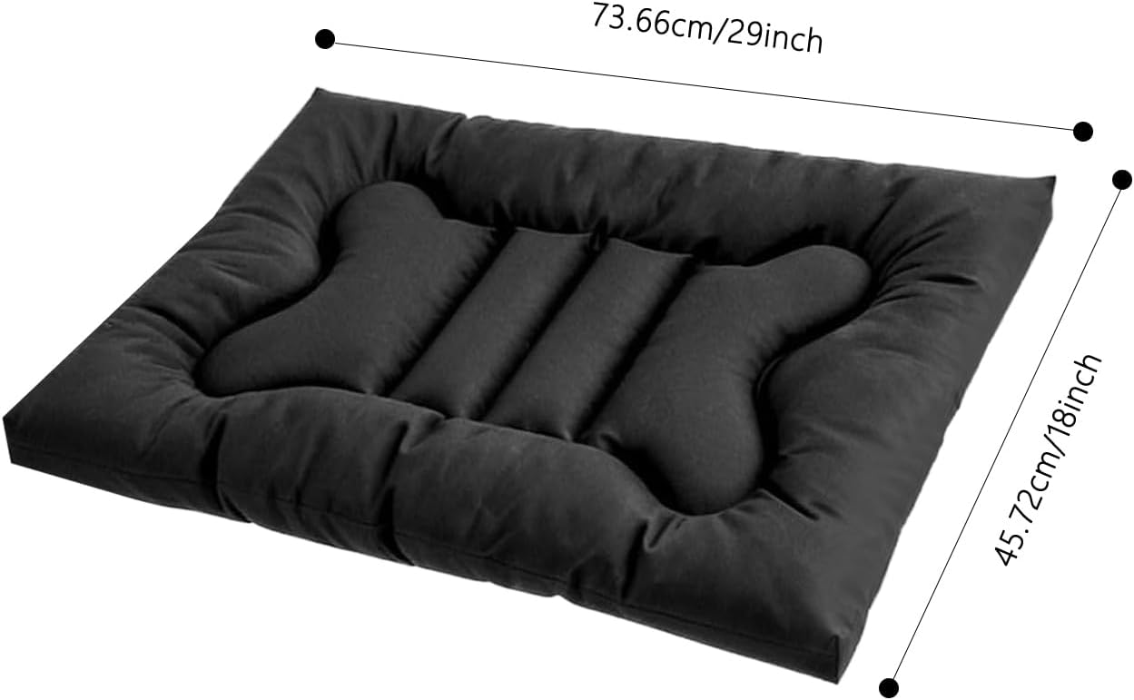 Chew Proof Dog Crate Pad, Indestructible Durable Dog Bed for Aggressive Chewers, Machine Washable Waterproof Kennel Pad for Small Medium Large Dogs (Medium)