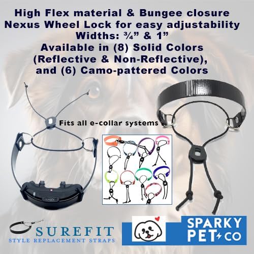 Replacement GPS eCollar with Adjustable Bungee, Multi-Hole Design, and Secure Toggle Closure for Small Dogs (Neon Pink, Small Neck)