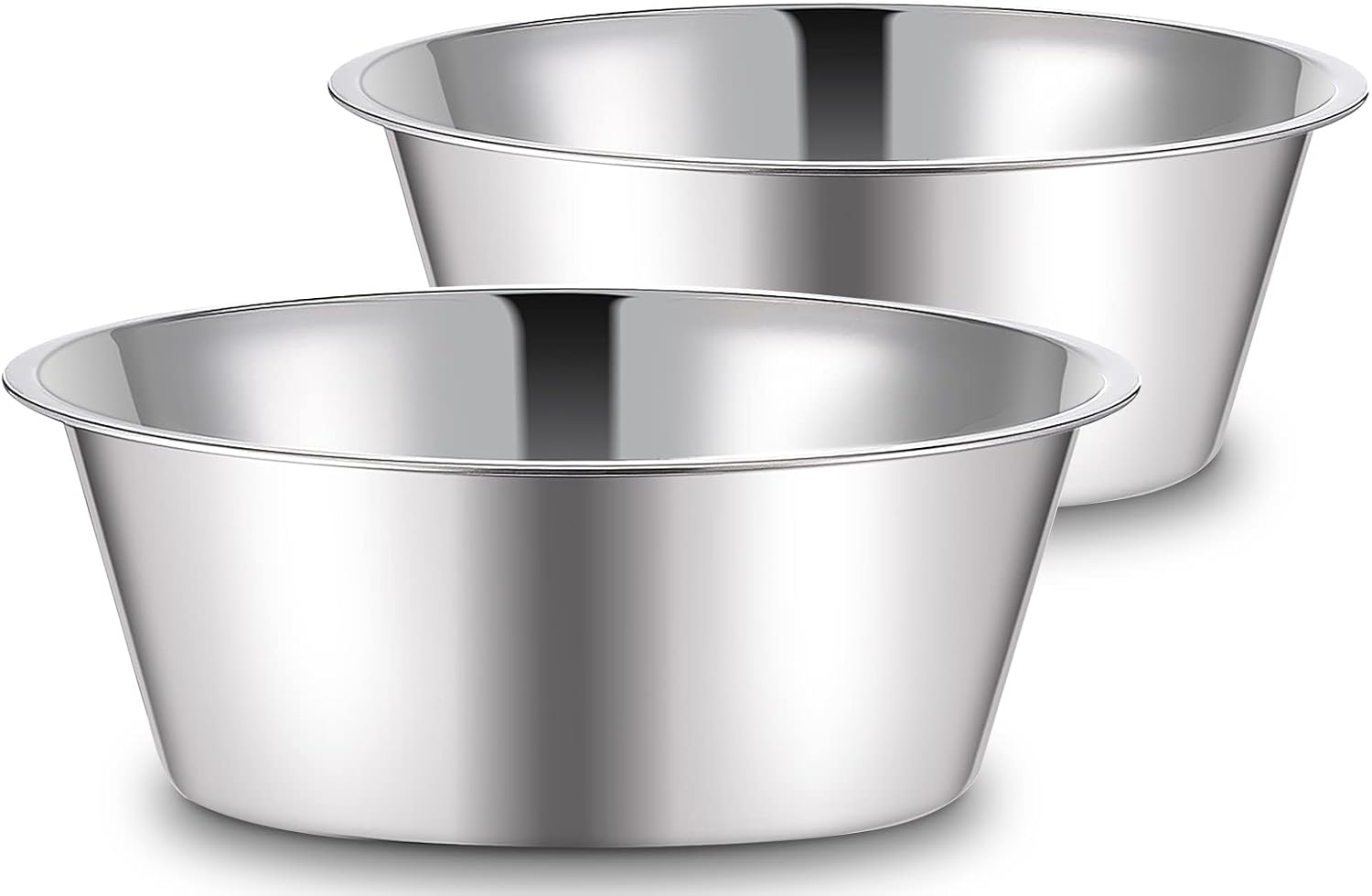 URBUDDIES 1.1 Gallon Extra Large Stainless Steel Dog Water Bowls, 2 Pack