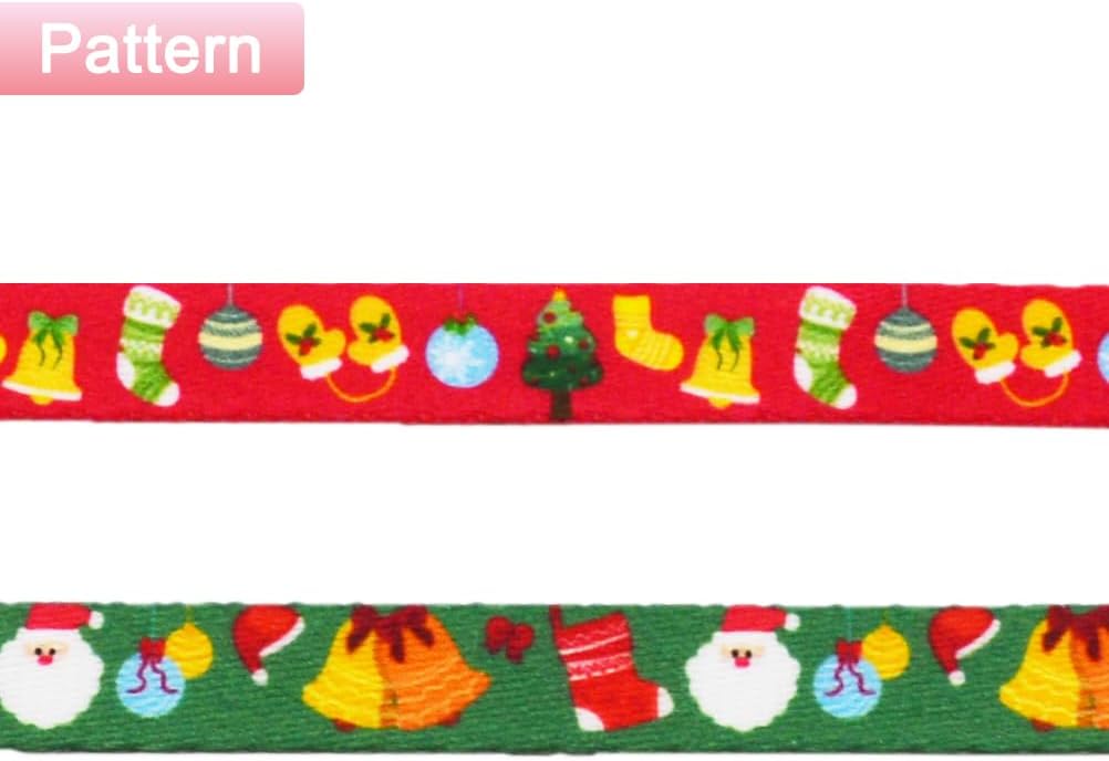 2 Pack Christmas Cat Collar with Bow Tie and Bell X-mas Breakaway Kitten Collars with Bowtie Safety Red and Green