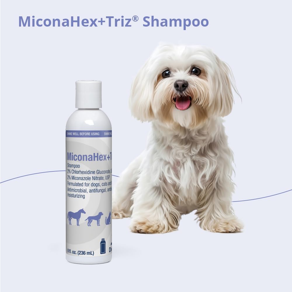 MiconaHex+Triz Shampoo for Dogs, Cats and Horses, 8 oz | Antibiofilm, Moisturizing; Packaging May Vary
