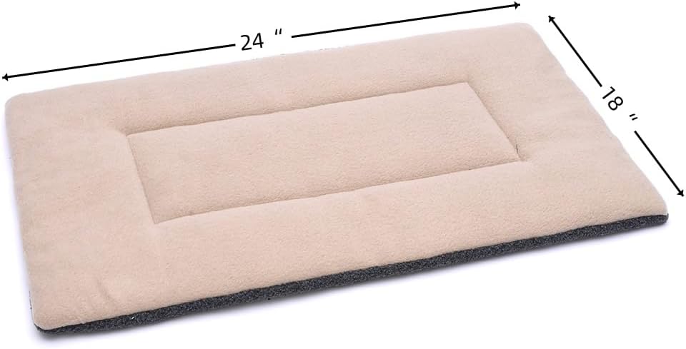Dog Bed Crate Pad 24x18 Washable Dog Crate Beds Double Sided Pet Bed