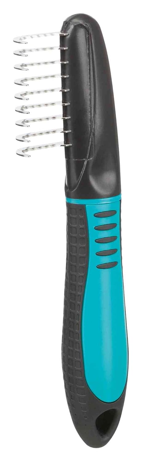 TRIXIE Pet Universal Grooming Rake for Cats and Dogs, Removes Mats and Tangles 7" (18cm)