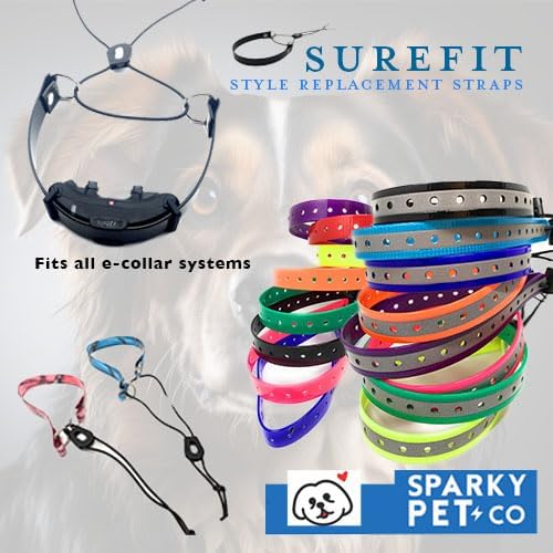 Replacement GPS eCollar with Adjustable Bungee, Multi-Hole Design, and Secure Toggle Closure for Small Dogs (Red, Small Neck)
