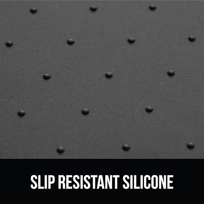 GORILLA GRIP 100% Waterproof Raised Edge BPA Free Silicone Pet Feeding Mat, Dog Cat Food Mats Contain Spills Protects Floors, Placemats for Cats and Dogs Water Bowl, Pets Accessories 32x24 Charcoal