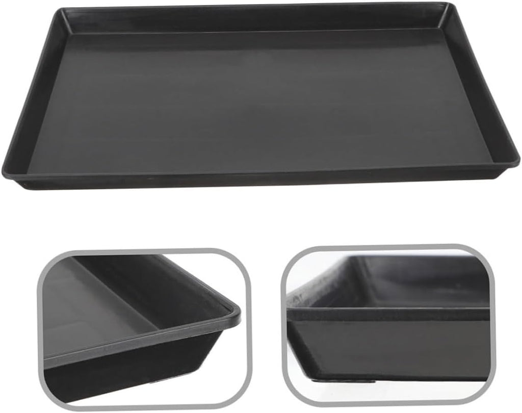 Dog Crate Tray Leakproof Plastic Replacement for Bird Cages and Small Pet Crates Versatile Multi-Purpose Tray for Black