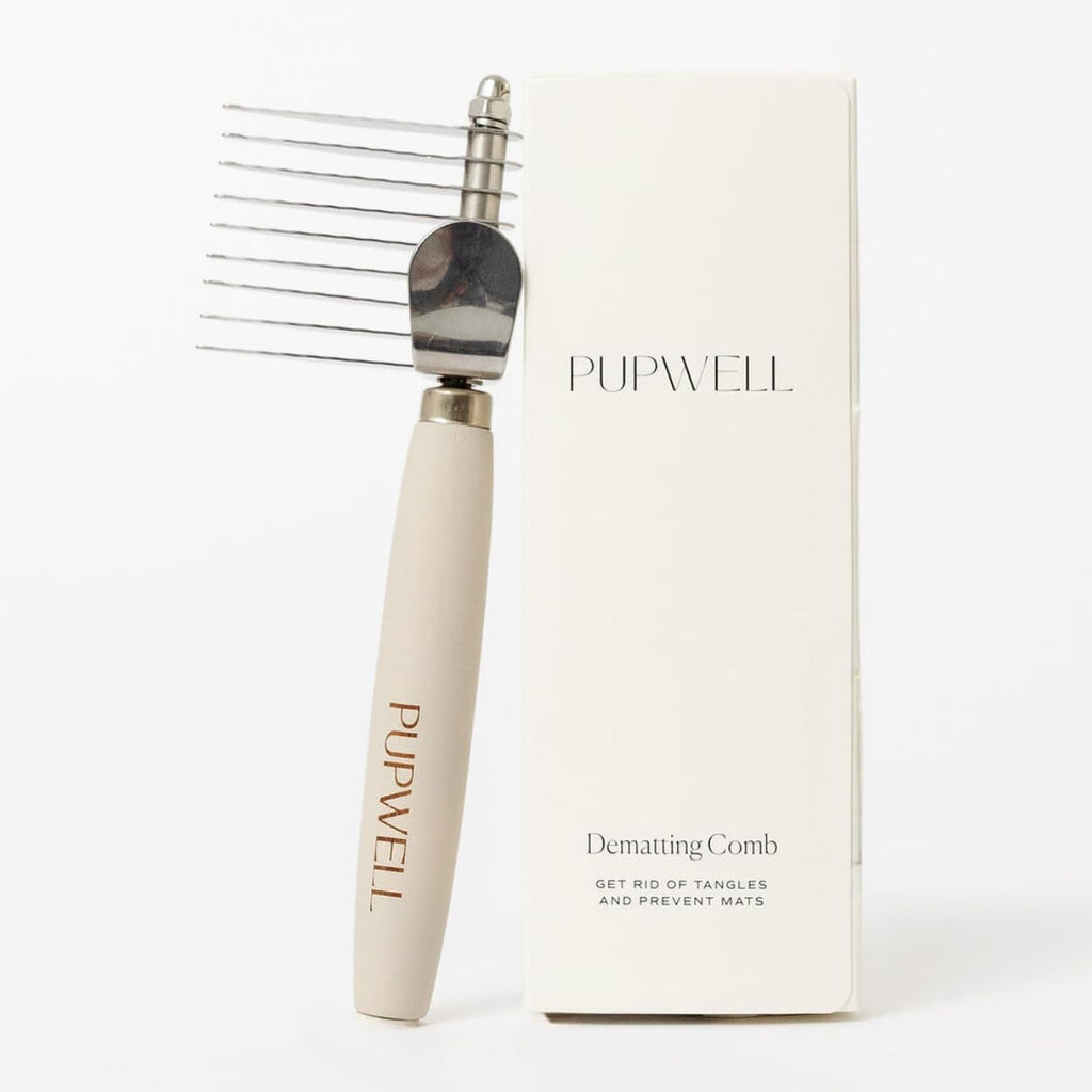 Dematting Fur Steel Rake and Detangling Comb Tool for Dematting and Untangling Matted or Knotted Hair
