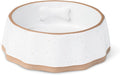 Fringe Studio Speckled Bone Small Sculpted Ceramic Pet Bowl W/Exposed Clay (5.13" Diameter x 1.75" H, Approx 8-10 fl.oz.), PetShop Collection (779SM001)