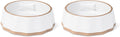 Fringe Studio Speckled Bone Small Sculpted Ceramic Pet Bowl W/Exposed Clay (5.25" Diameter x 1.75" H, 10 fl.oz.), PetShop Collection (779SM001) (Pack of 2)