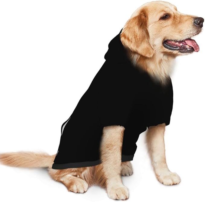 Personalized Dog Hoodie Customized with Name Photo Pet Warm Sweater Hoodie for Medium Large Dogs & Cat Puppy, 1PC, Blank Black, M