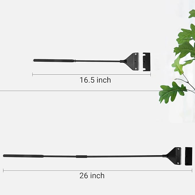 Algae Scraper for Glass Aquarium, Long Handle Fish Tank Algae Scraper with 10 Blades, Essential Aquarium Cleaning Tool.