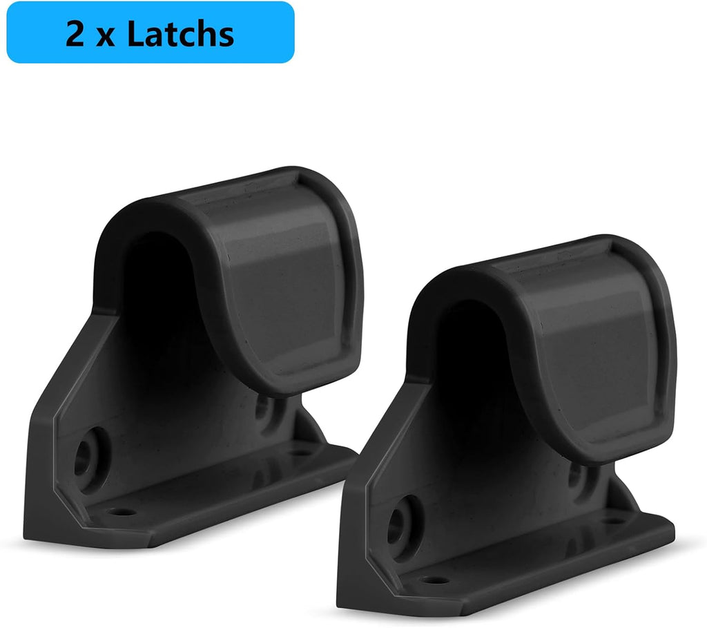 Retractable or Extensions Baby Gate Replacement Parts, 55" W x 33" H,Black | Replacement Parts for Retractable Baby Gates Measuring 55" W x 33" H. Including 2 x Latches + 2 x Brackets + 1 Set of Screws