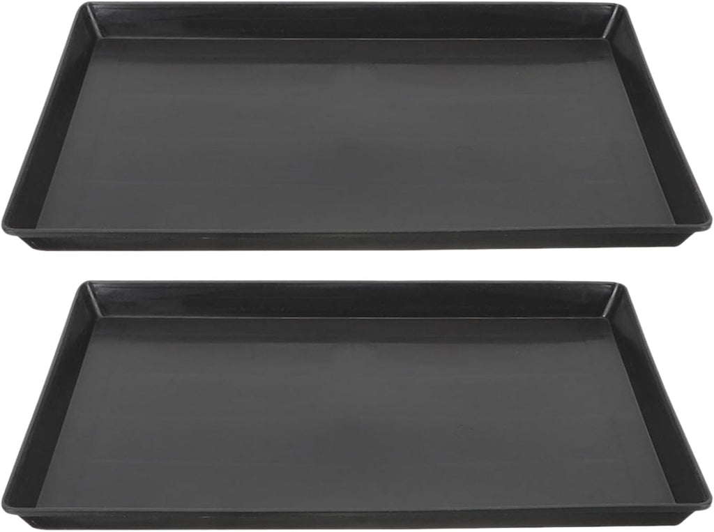 2pcs Replacement Dog Crate Pan - 17x11x1 Large Plastic Bottom Tray for Kennels, Pet Crates, and Cages, Easy to Assemble and Clean, Ideal for Dogs, Cats, & Rabbits