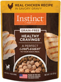 Instinct Healthy Cravings Natural Wet Dog Food Topper, Grain Free Recipe - Real Chicken, 3 oz. Pouches (Pack of 24)