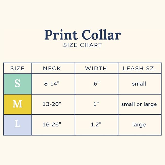 Lucy & Co. Sipping Slowly Dog Collar, Adjustable Durable Dog Collar with Cute Print, Large