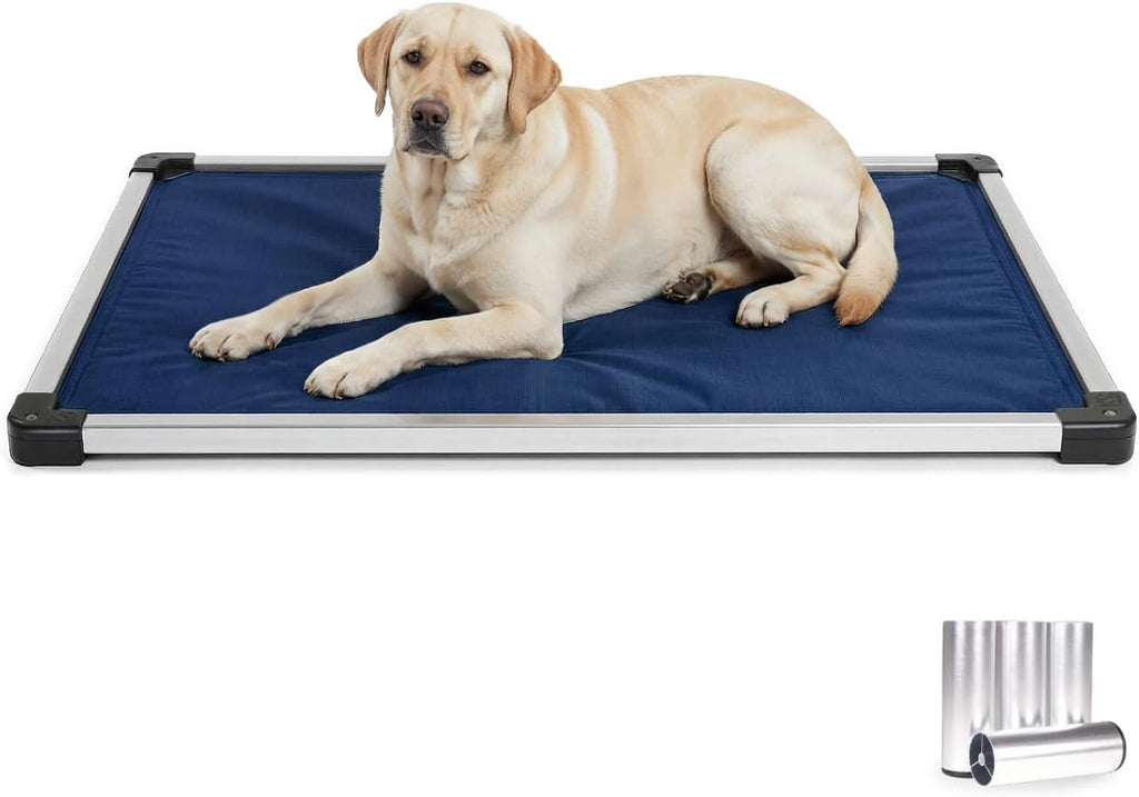 K9 Ballistics Chew Proof Armored Padded Dog Crate Bed, L, Blue Quartz | Virtually Indestructible Pad for Aggressive & Anxious Chewers, Comes Preassembled, 41" x 27" Size Fits 42" Wire Crates