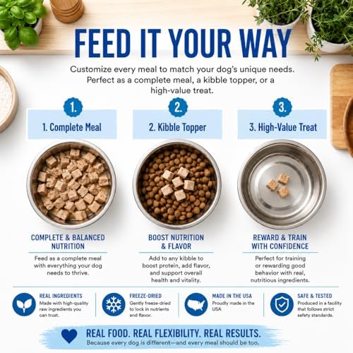 Shepherd Boy Farms Freeze Dried Dog Food - Beef Recipe, USA Made 14 oz | Raw, High Protein, Complete and Balanced Meal, For All Life Stages, Includes Goat Milk, Zero Synthetic Vitamins or Minerals