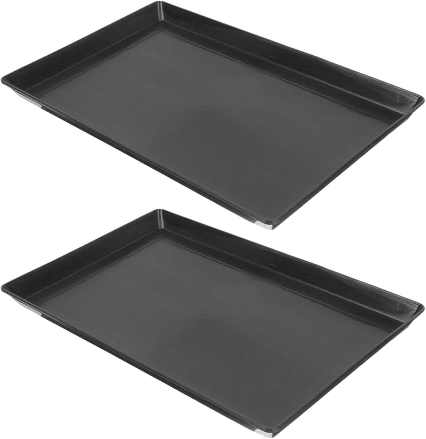 SOIMISS 2pcs Dog Crate Tray Replacement Chew-Proof Abs Plastic Bottom Pan for Pet Cages and Bird Cages, Easy to Clean and Removable Tray, 17x11x1 Inches, for Potty Training and Waste