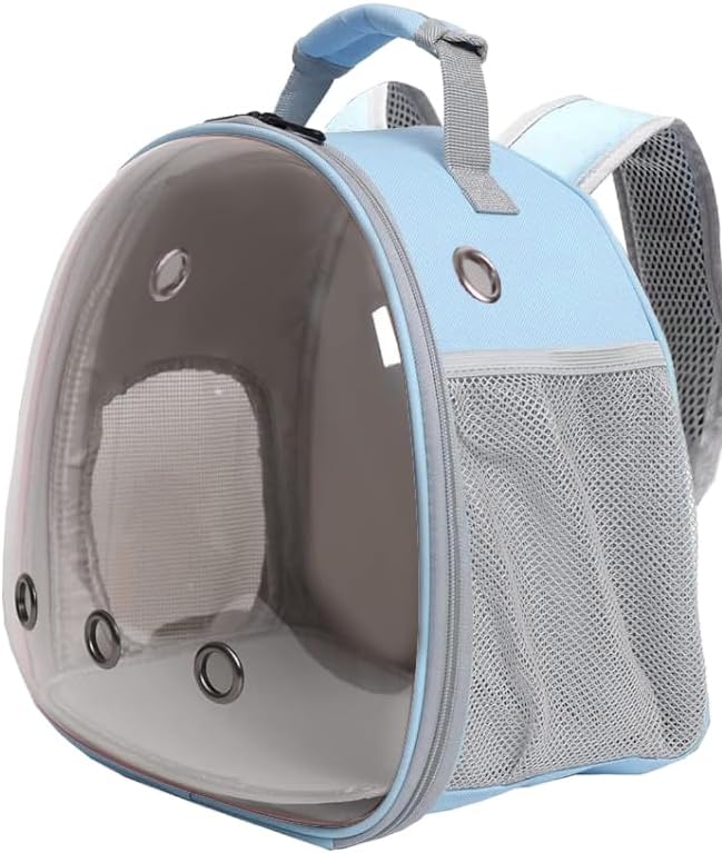 Portable Travel Backpack Habitat for Small Animal, Space Capsule Bubble Window Guinea Pig Bird Bearded Dragon Turtle Carrier Rabbit Squirrel Hamster Cage Breathable Handbag