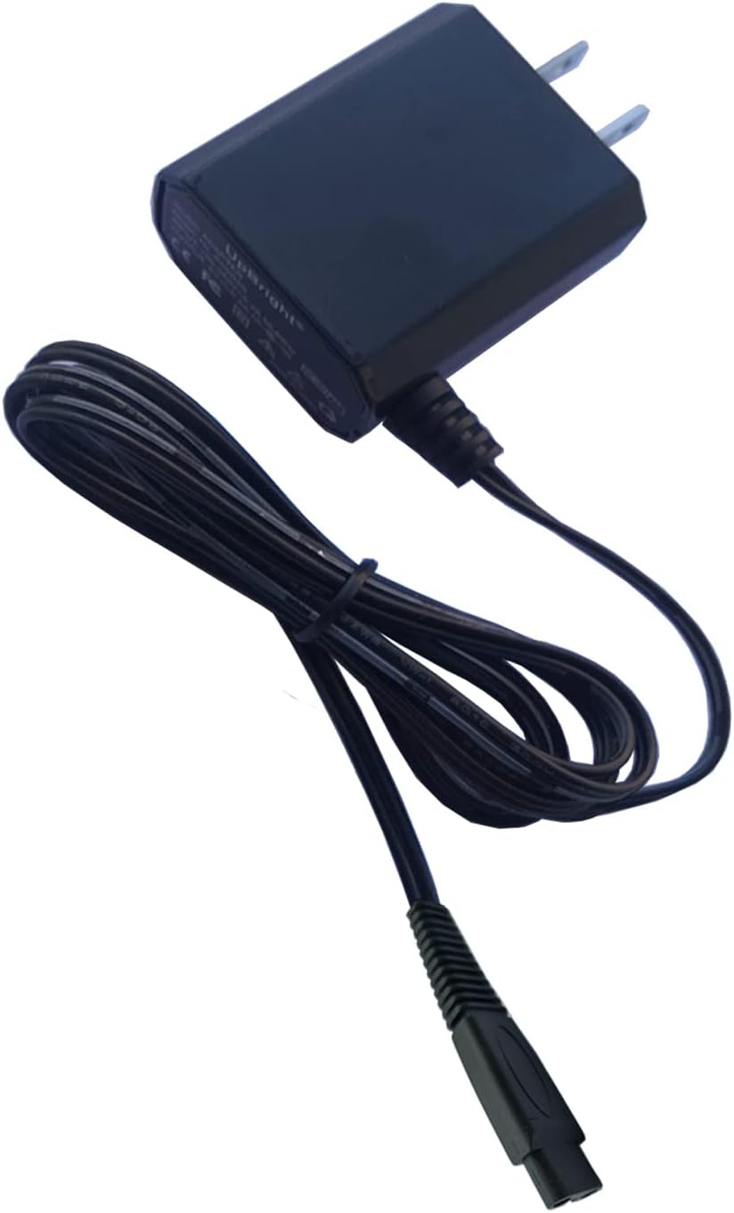 UpBright 2-Prong 5V AC/DC Adapter Compatible with Sminiker Dog Pet Hair Clipper Pro Professional Rechargeable Cordless Low Noise Cat Horse Grooming SMK-002 5VDC 1000mA Power Supply Battery Charger