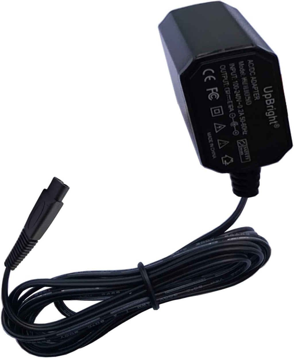 UpBright 2-Prong 5V AC/DC Adapter Compatible with Sminiker Dog Pet Hair Clipper Pro Professional Rechargeable Cordless Low Noise Cat Horse Grooming SMK-002 5VDC 1000mA Power Supply Battery Charger
