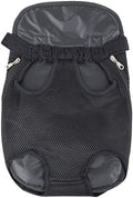 Leconpet Pet Carrier Backpack, Legs Out Adjustable Pet Front Cat Dog Carrier Backpack, Easy-Fit Dog Travel Backpack Carrier for Hiking Camping for Small Medium Puppies Cats (L, Black)