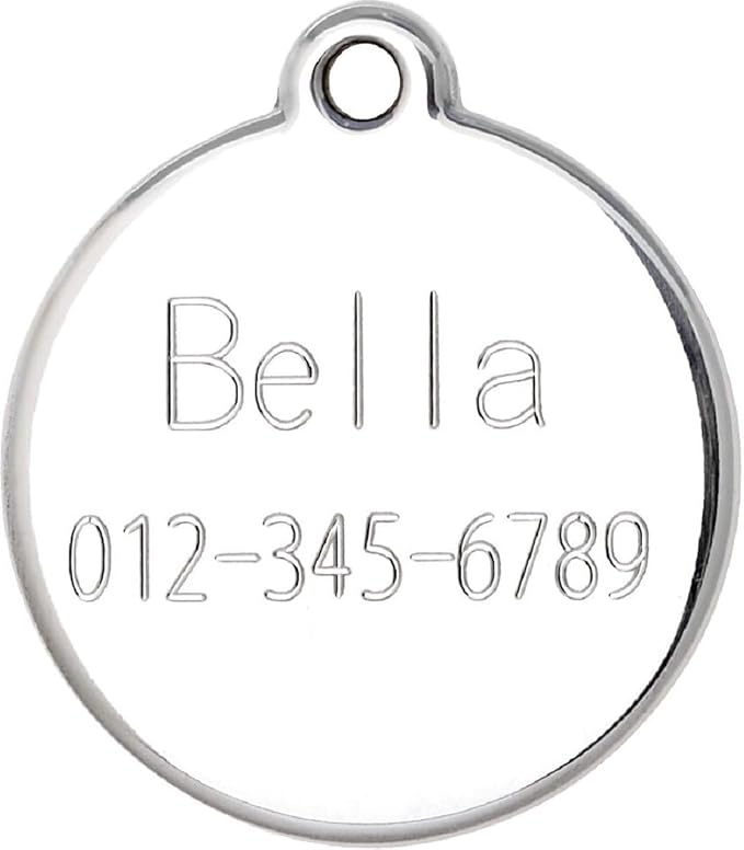 Personalized Pet ID Tags for Kittens and Cats - Custom cat Name tag and ID tag for Collar (Blue, Sleeping Cat Round-Small)