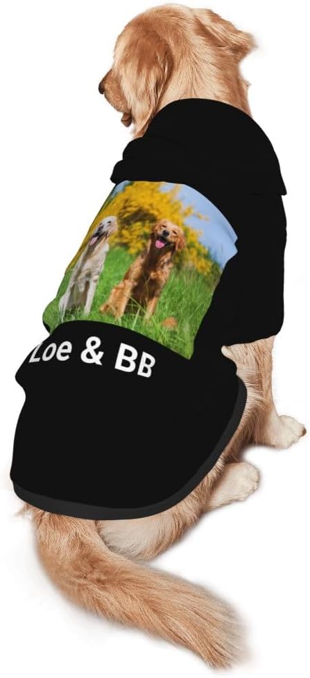 Custom Dog Clothes with Photo Name Logo Personalized Dog Sweaters for Small Medium Large Dogs Breathable Warm, Gray, S